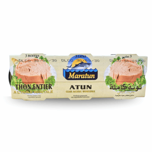 MARATUN triplette de thon à l'huile 195g.