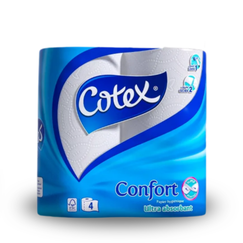 COTEX Papier-hygiénique CONFORT 4 rouleaux
