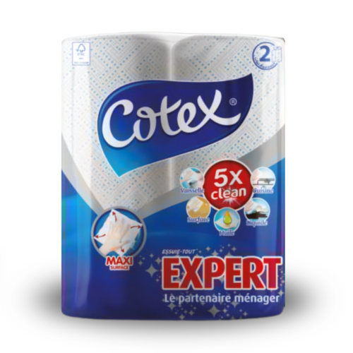 COTEX Essuie-tout EXPERT 2 rouleaux